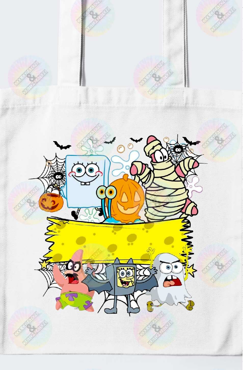 Personalized "Spongebob" trick or treat bag