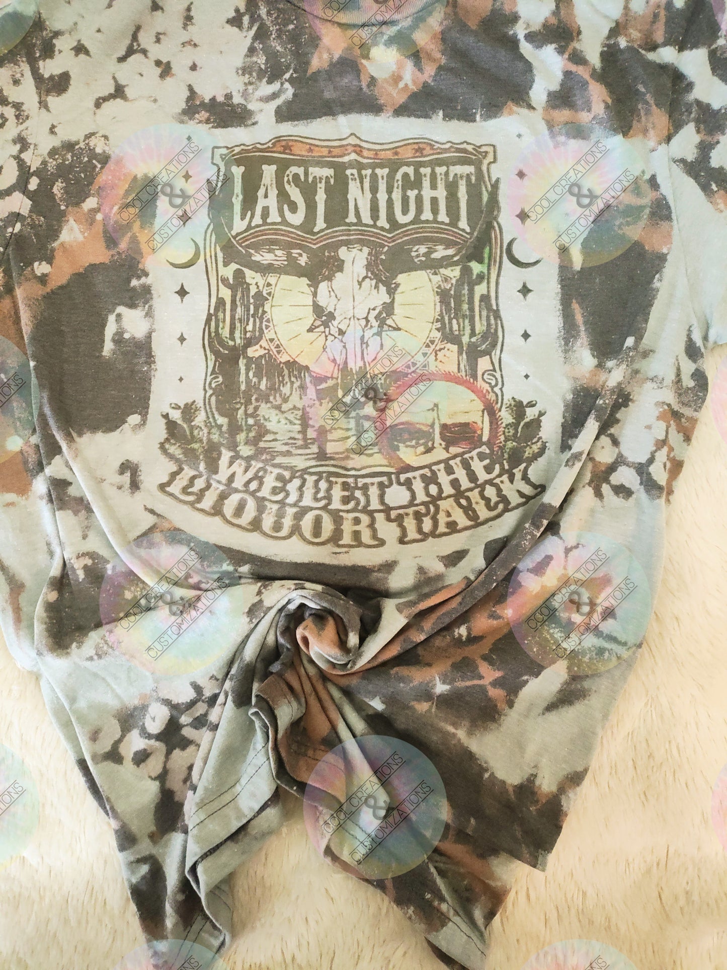 "Last Night" Bleached Tee