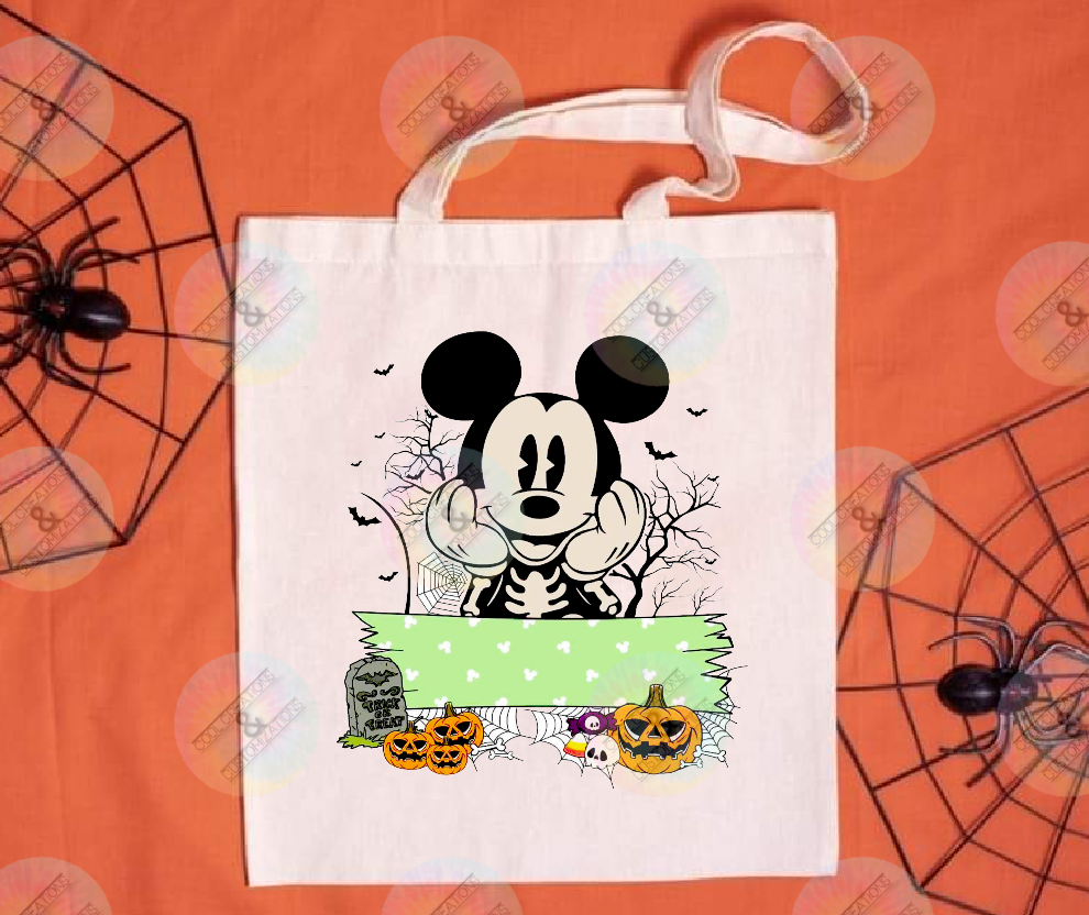 Personalized "Mickey" trick or treat bag