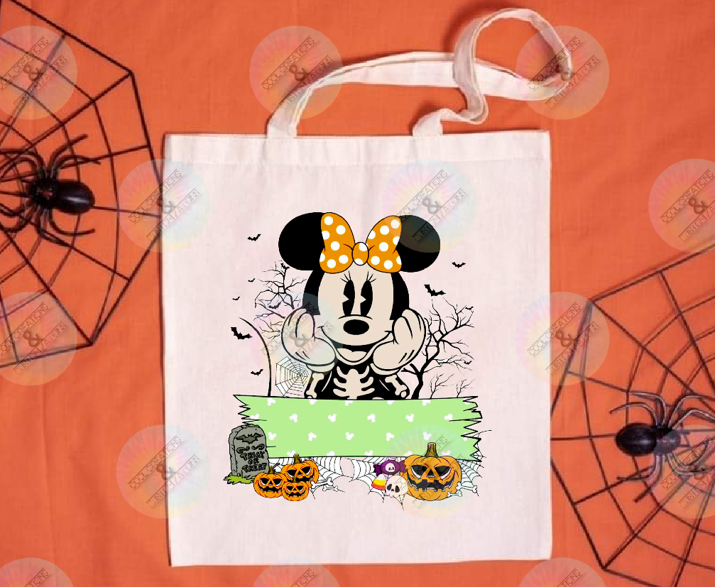 Personalized "Minnie" trick or treat bag