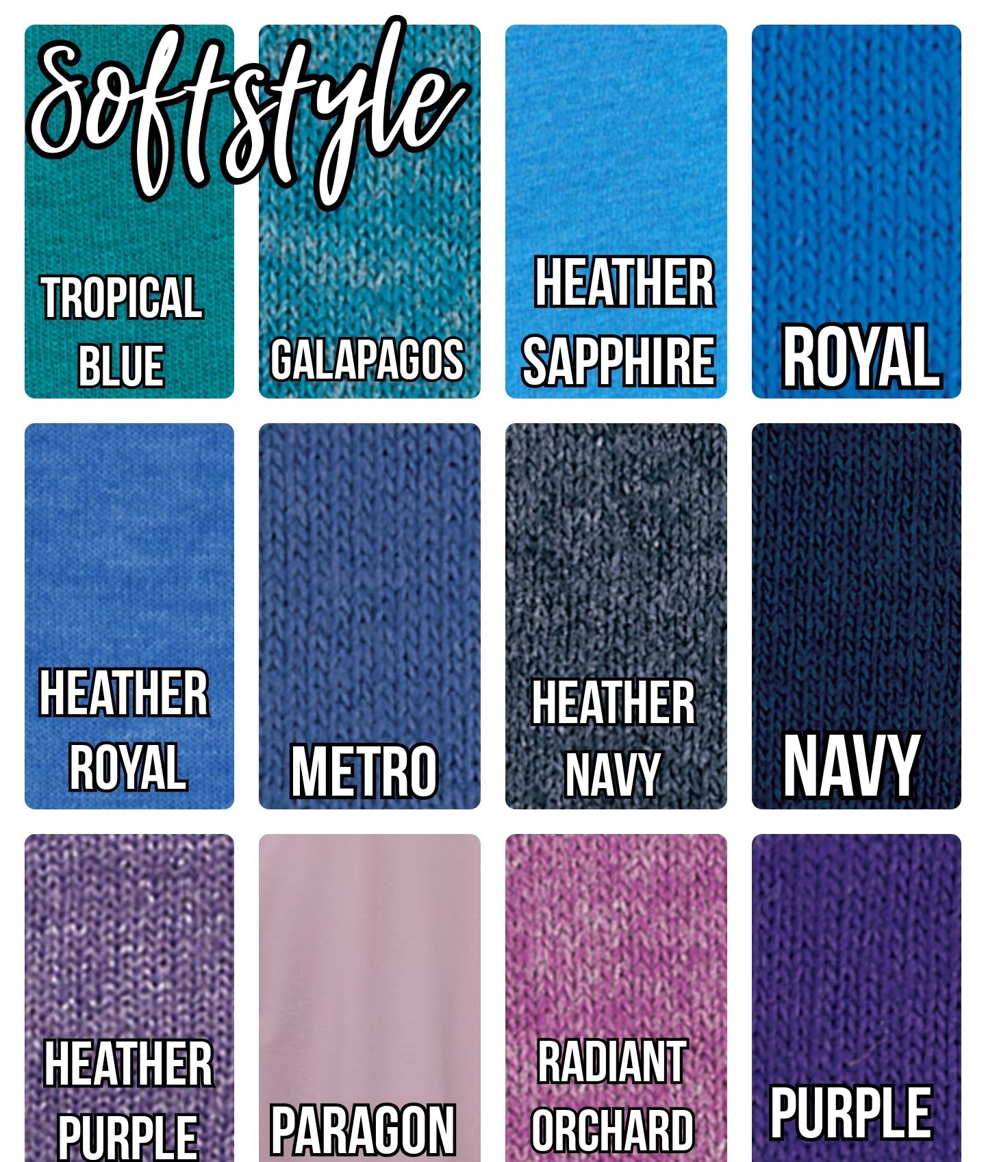 4X Solid Color T-Shirt Options