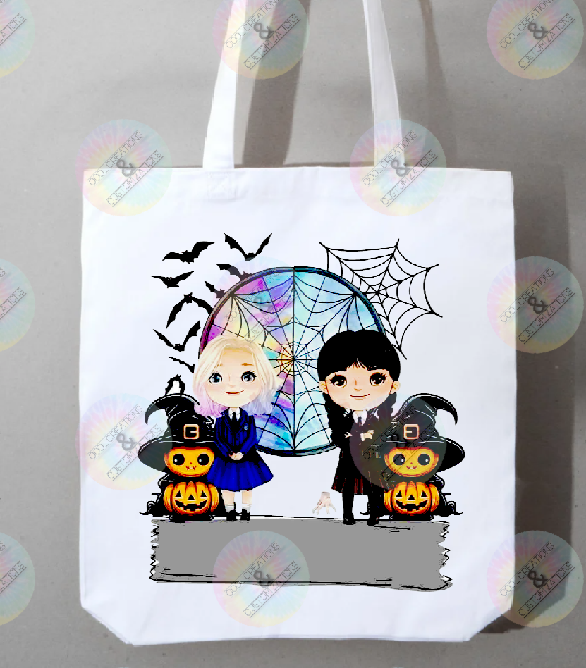Personalized "Wednesday" trick or treat bag