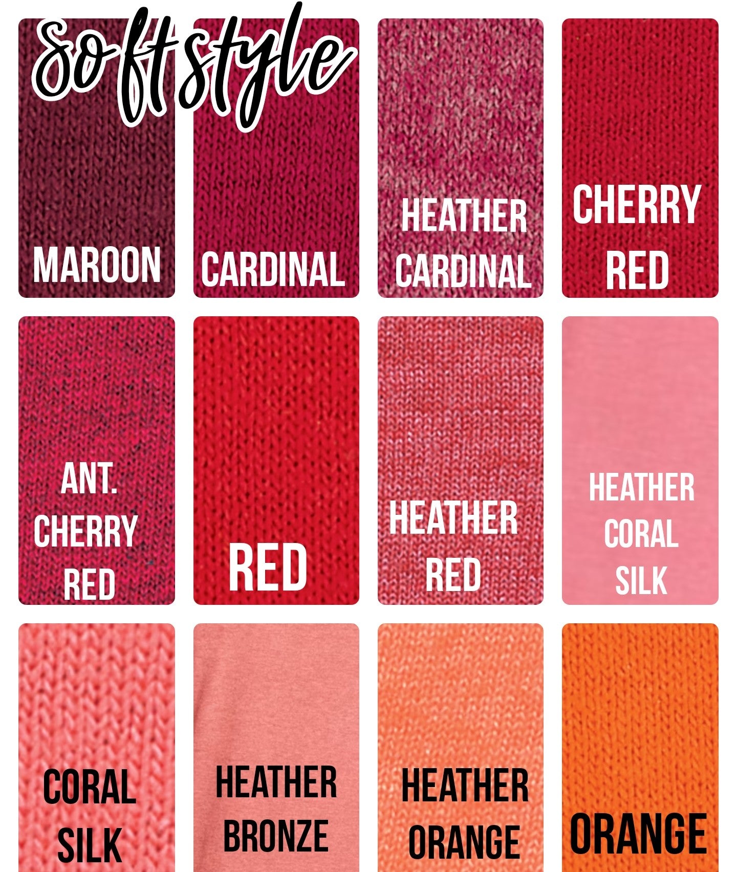 4X Solid Color T-Shirt Options