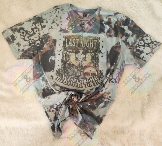 "Last Night" Bleached Tee