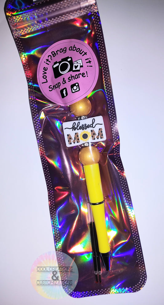 "Blessed Mama" Beaded Pen