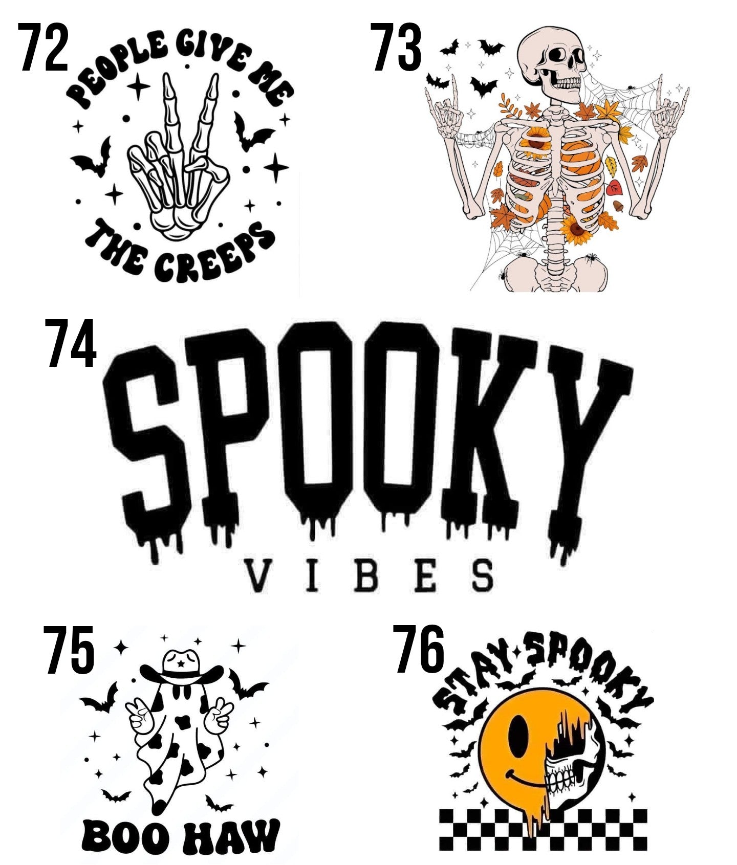 Halloween Designs (Bleached)