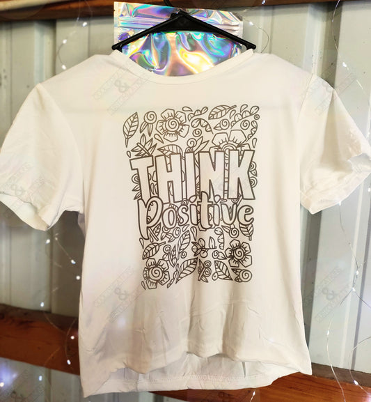 "Think Positive" Color me tee