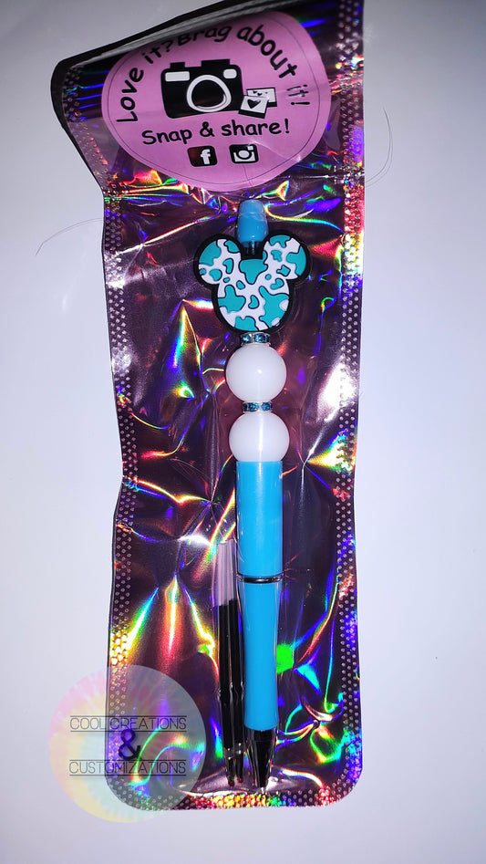 "Blue mouse" Beaded Pen