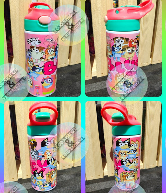 "Pink Bluey" 12oz Thermos