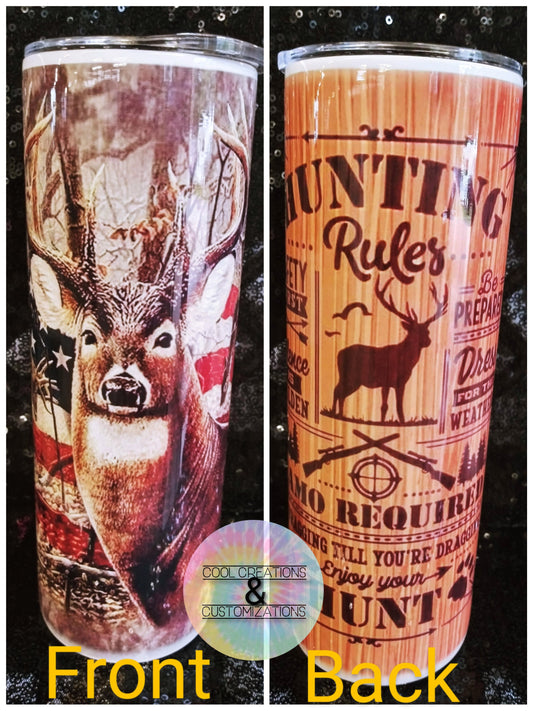 "Hunting Rules" 20oz Tumbler