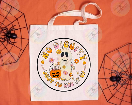 "No Diggity Bout To Bag It Up" trick or treat bag